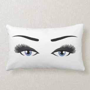 Color Changing Eye Eyelashes Face Fashion Make Up Lumbar Pillow