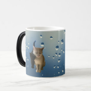 Color changing mug with cat image
