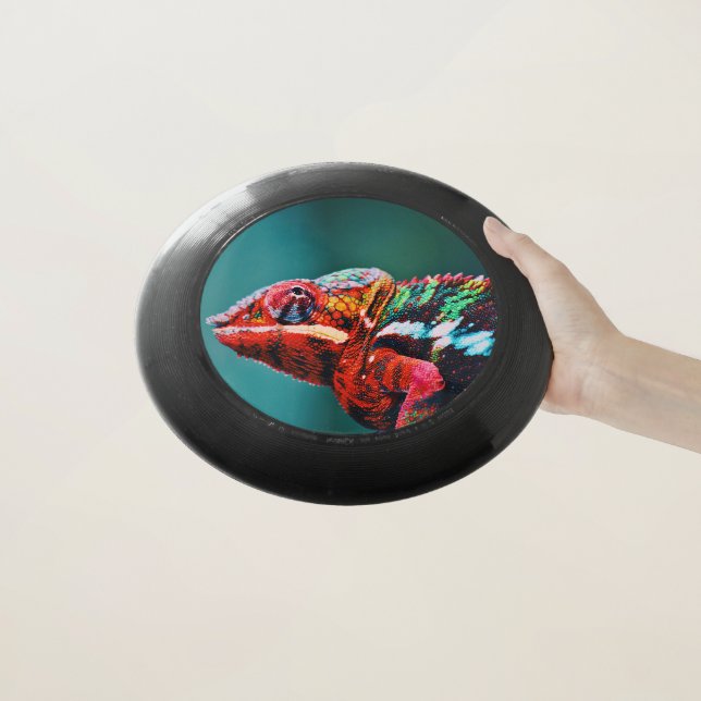 Color Changing Rainbow Chameleon Reptile Wham-O Frisbee (In Hand)