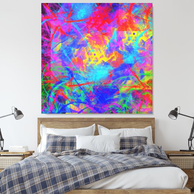Color Chaos Canvas Print (Insitu(Bedroom))
