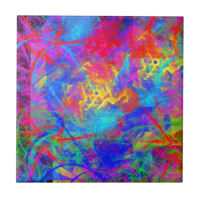 Color Chaos Ceramic Tile (Front)
