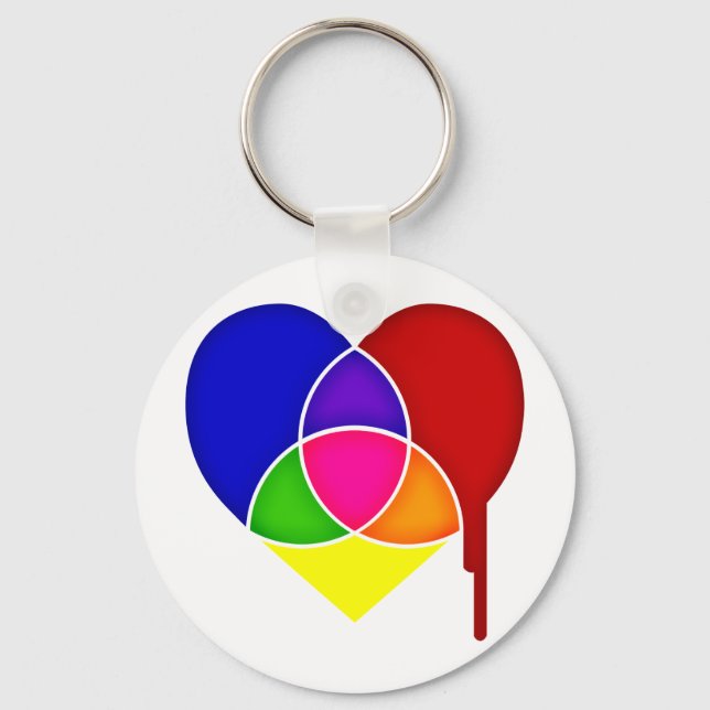 color chart heart keychain (Front)