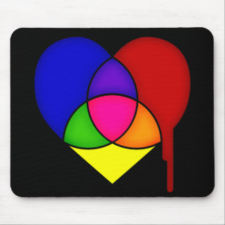 color chart heart mouse pad