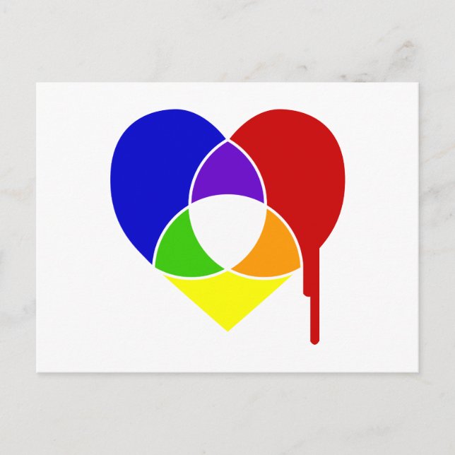 color chart heart postcard (Front)
