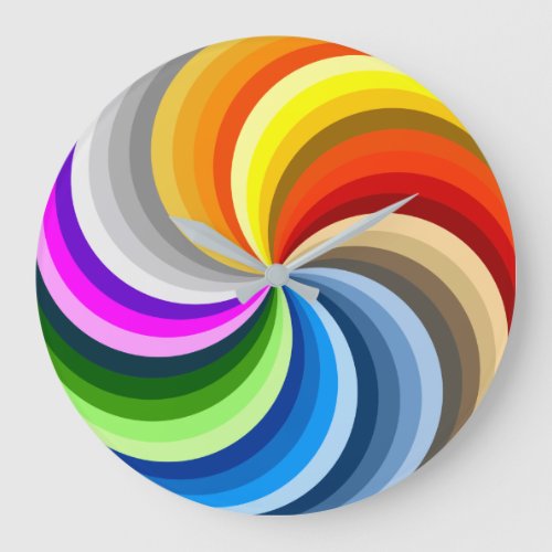 COLOR CHART SWIRL LARGE CLOCK