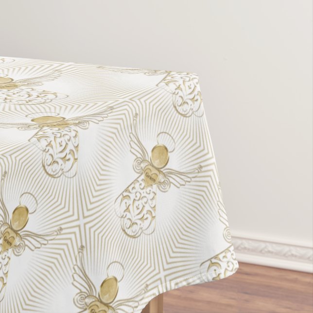 Color Choice: Christmas Angel of Grace Sunbeams Tablecloth (In Situ)