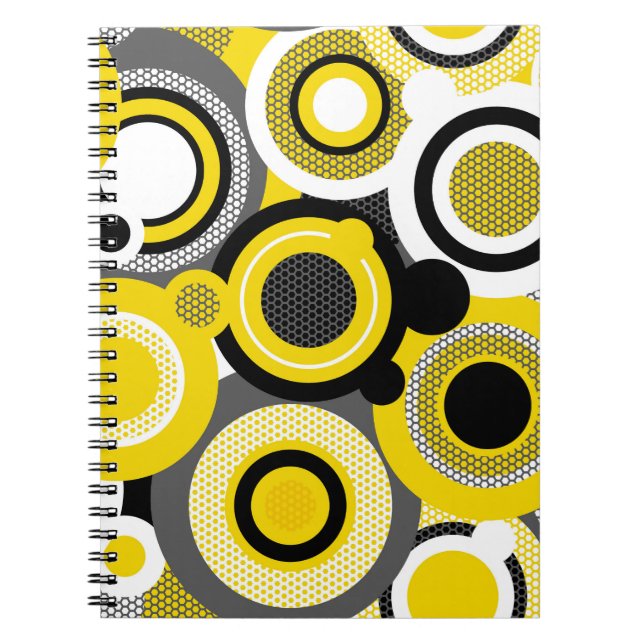 Color circles, abstract geometric seamless texture notebook (Front)