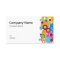 Color Circles Business Card white