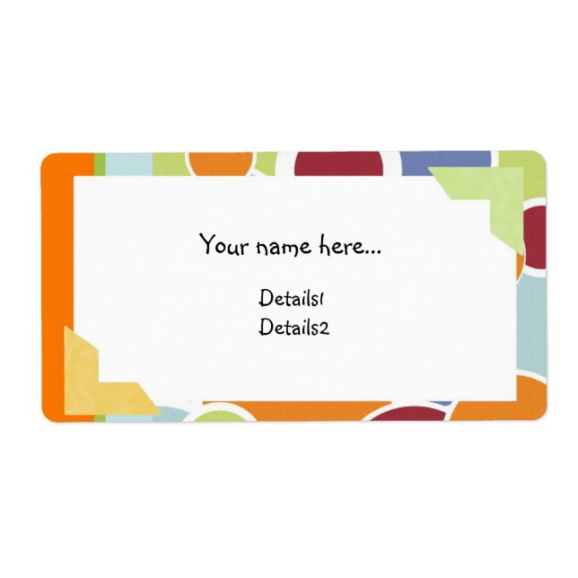 Color Circles Name Label (Front)