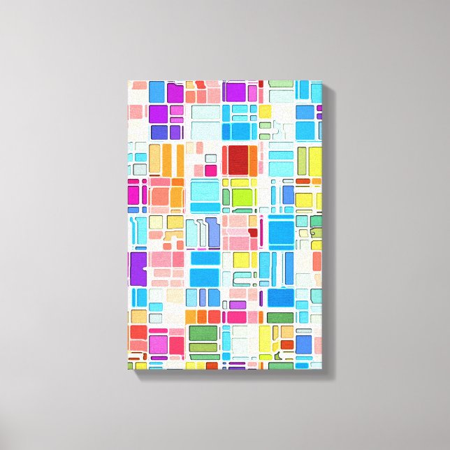 Color City from Above Canvas Print (Front)