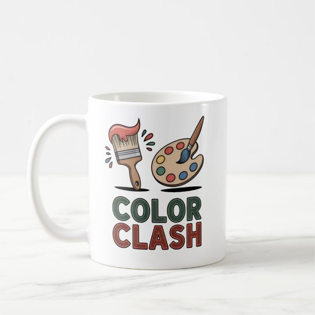 Color Clash Artist Mug – Funny Gift for Painters  (Left)