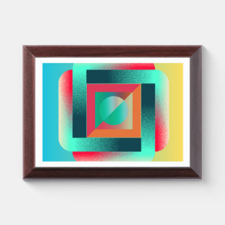 "Color Clash: Vibrant Geometric Wall Art in Frame" Award Plaque