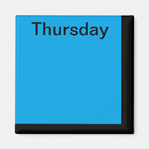 Color Code Day of Week Magnet Calendar Visual Tool