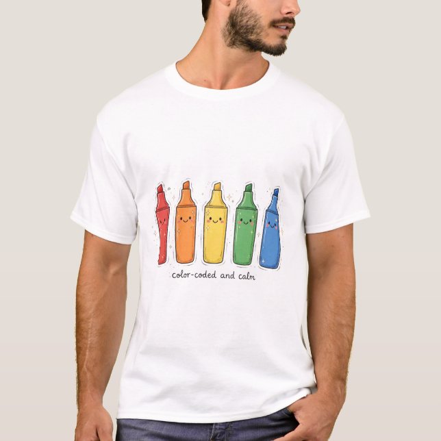 Color-Coded and Calm — Planner Tee (Front)