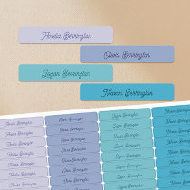 Color Coded Boy & Girl American Script Waterproof Kids' Labels