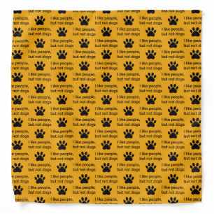Color-coded dog paw print orange unfriendly bandana