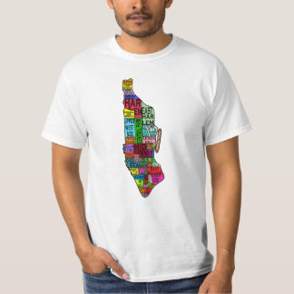 Color Coded Manhattan NYC Tshirts, Hoodies