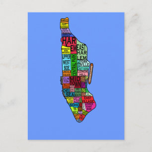 Color Coded Manhattan NYC Tshirts, Hoodies Postcard