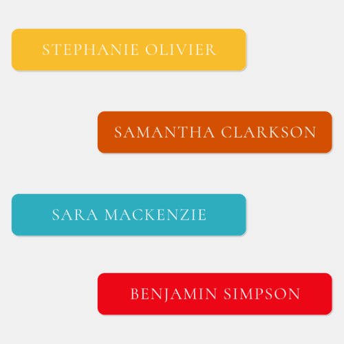 Color Coded Names Waterproof Boy Bright Kids' Labels