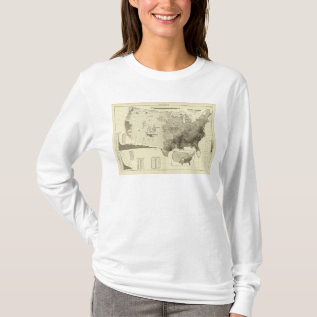 color coded population by counties T-Shirt (Front)
