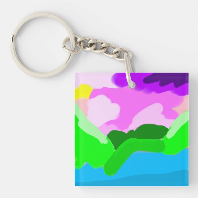 Color Coded Scenery Keychain (Front)