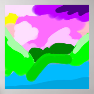 Color Coded Scenery Poster