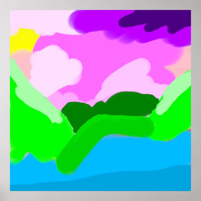 Color Coded Scenery Poster (Front)