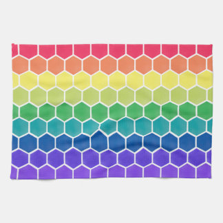 color collector hexagons kitchen towel