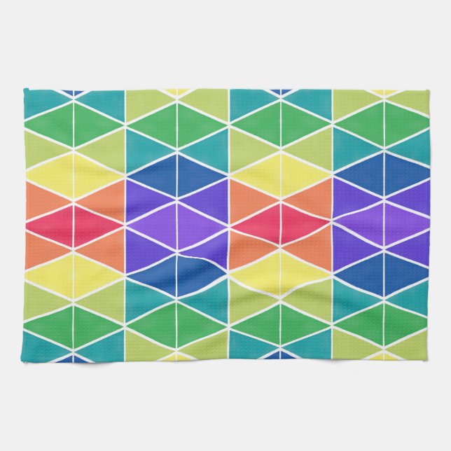 color collector triangles kitchen towel (Horizontal)