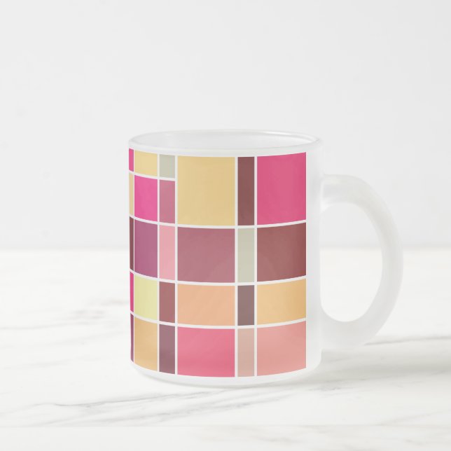 Color Composition Frosted Glass Coffee Mug (Right)