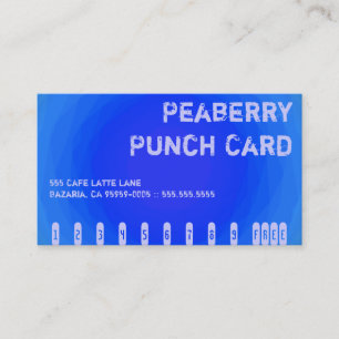 Color Contrast Crazy Coffee Vortex Punchcard Loyalty Card