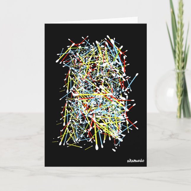 Color Cotton Swabs Greeting Card (Front)
