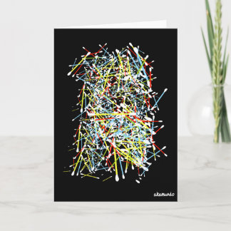 Color Cotton Swabs Greeting Card