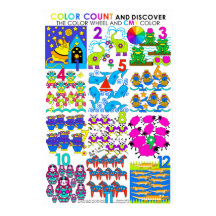 Color Count and Discover CMY Color Large Poster US