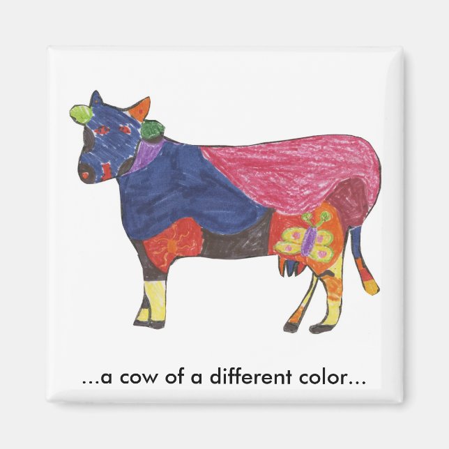 Color Cow Magnet (Front)