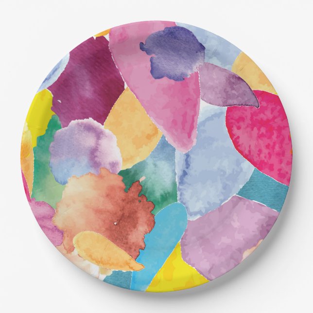 Color crash 2 paper plates (Front)