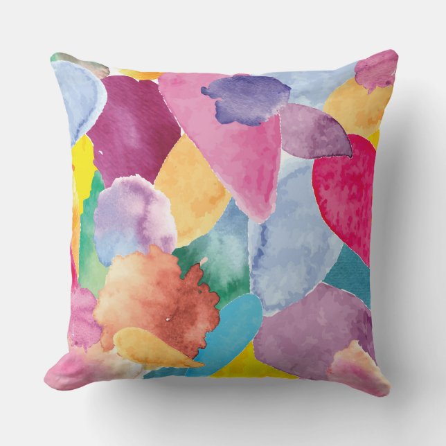 Color crash 2 throw pillow (Front)