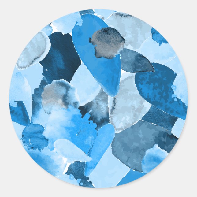 Color crash 6 classic round sticker (Front)