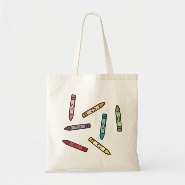 Color Crayons Tote Bag (Front)