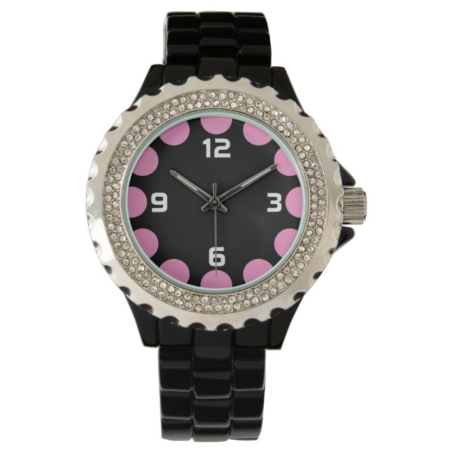 Color Crescent - Pink on Black Watch (Front)