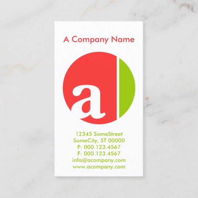 color crush circles business card (Front)