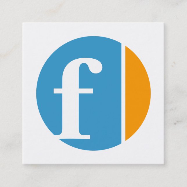 color crush circles square business card (Front)