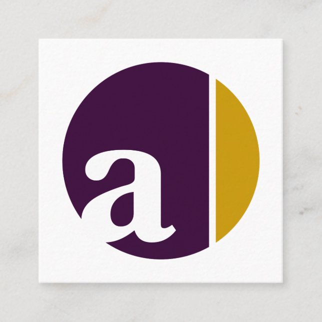 color crush circles square business card (Front)
