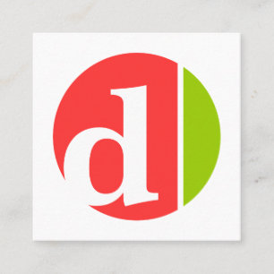 color crush circles square business card