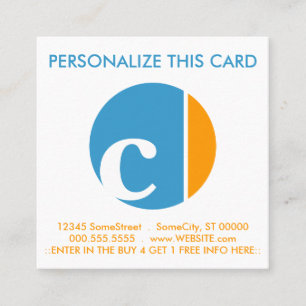 color crush loyalty punch card