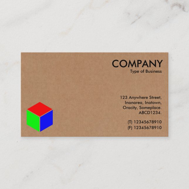 Color Cube - Cardboard Business Card (Front)