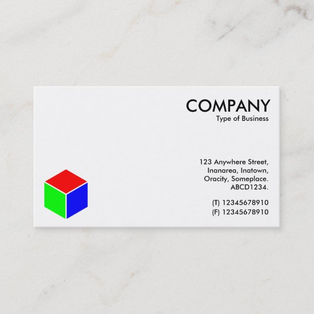 Color Cube - White Business Card (Front)