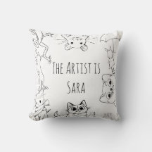 Color & Cuddle Animal Pillow