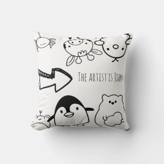 Color & Cuddle Animal Pillow