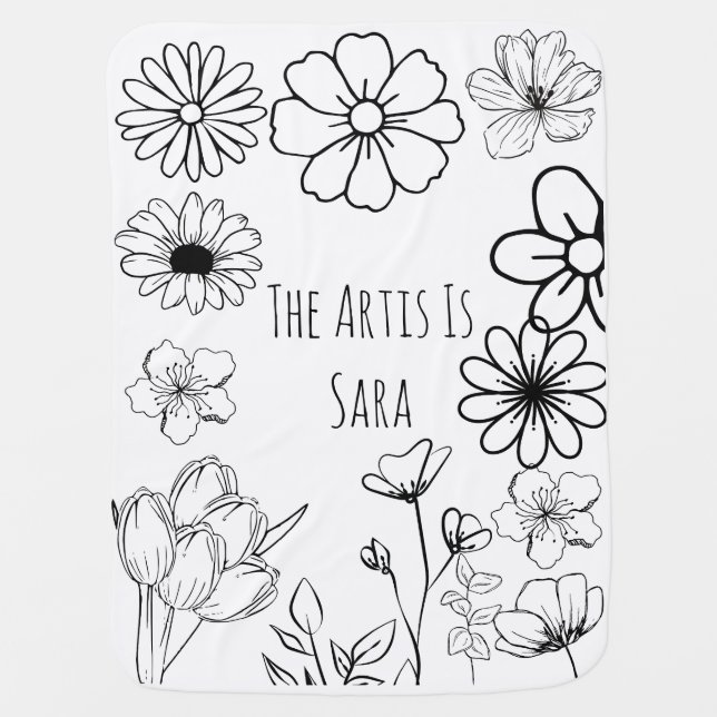 Color & Cuddle Cat Blanket (Front)